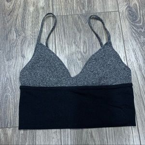 🌸 3/$30 Madewell Black and Heathered Gray Cropped Bralette/Top!